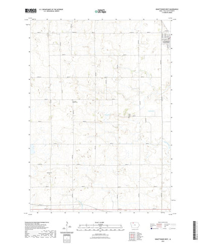 United States Geological Survey Graettinger West, IA (2022, 24000-Scale) digital map