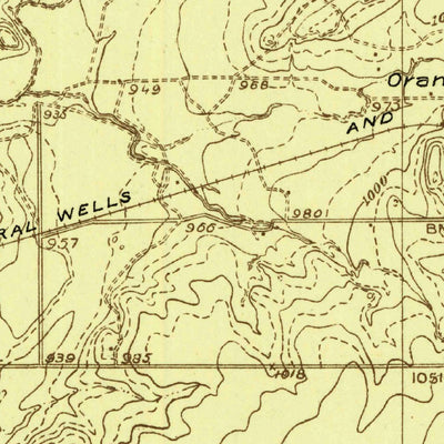 United States Geological Survey Graford East, TX (1924, 48000-Scale) digital map