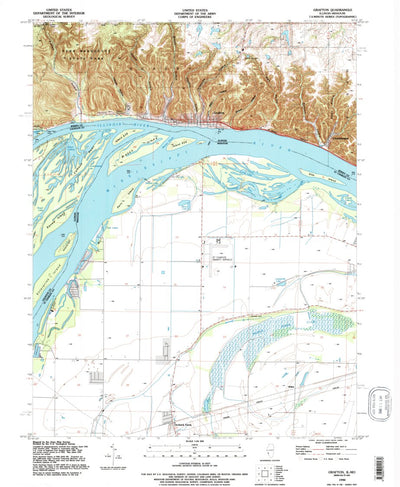 United States Geological Survey Grafton, IL-MO (1990, 24000-Scale) digital map