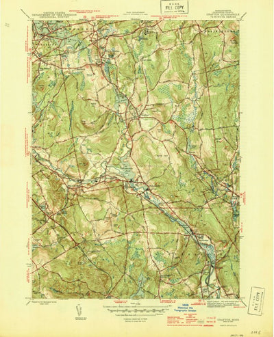 United States Geological Survey Grafton, MA (1944, 31680-Scale) digital map