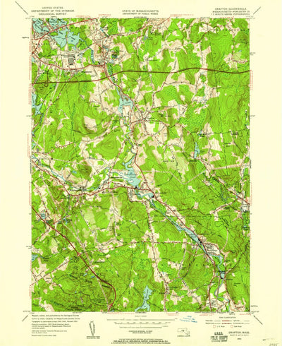 United States Geological Survey Grafton, MA (1953, 24000-Scale) digital map