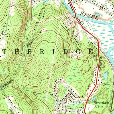 United States Geological Survey Grafton, MA (1969, 24000-Scale) digital map