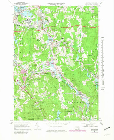 United States Geological Survey Grafton, MA (1969, 25000-Scale) digital map