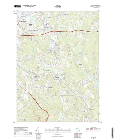 United States Geological Survey Grafton, MA (2021, 24000-Scale) digital map