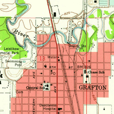 United States Geological Survey Grafton, ND (1960, 24000-Scale) digital map