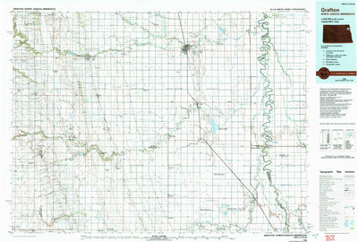 United States Geological Survey Grafton, ND-MN (1985, 100000-Scale) digital map