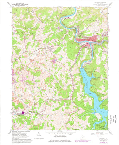 United States Geological Survey Grafton, WV (1960, 24000-Scale) digital map
