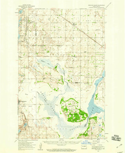 United States Geological Survey Graham Island, ND (1950, 62500-Scale) digital map