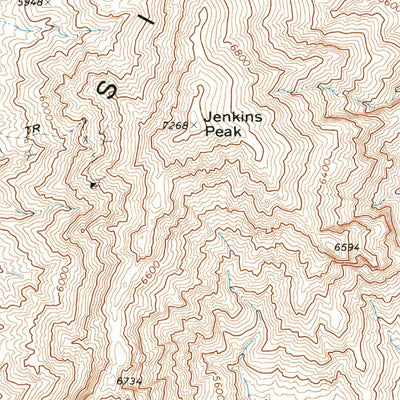 United States Geological Survey Graham Peak, UT (1971, 24000-Scale) digital map