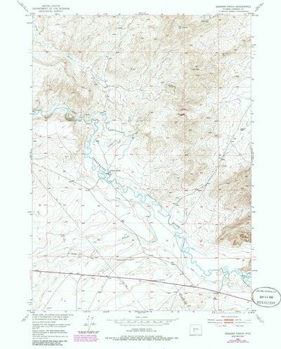 United States Geological Survey Graham Ranch, WY (1951, 24000-Scale) digital map