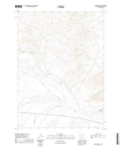 United States Geological Survey Graham Ranch, WY (2021, 24000-Scale) digital map