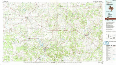 United States Geological Survey Graham, TX (1985, 100000-Scale) digital map