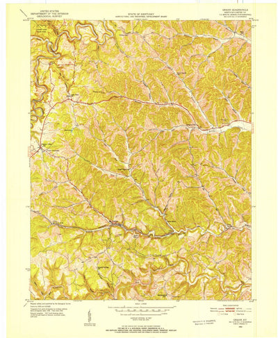 United States Geological Survey Grahn, KY (1950, 24000-Scale) digital map