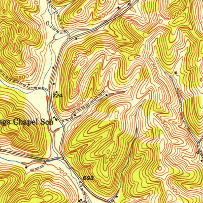 United States Geological Survey Grahn, KY (1950, 24000-Scale) digital map