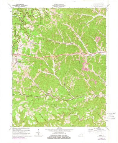 United States Geological Survey Grahn, KY (1970, 24000-Scale) digital map