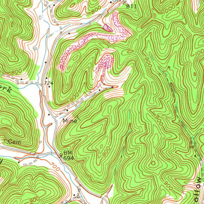 United States Geological Survey Grahn, KY (1970, 24000-Scale) digital map
