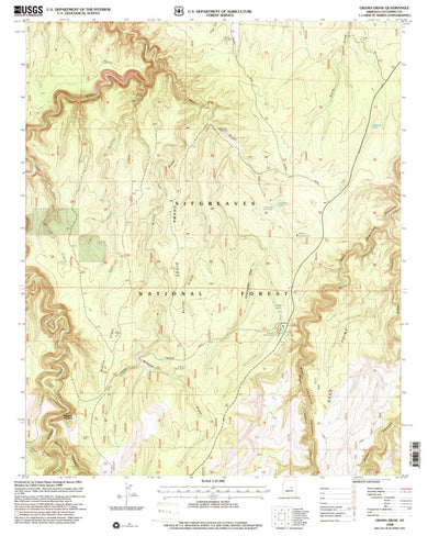 United States Geological Survey Grama Draw, AZ (1998, 24000-Scale) digital map