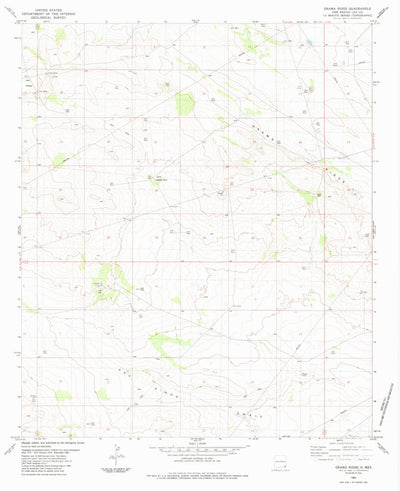 United States Geological Survey Grama Ridge, NM (1984, 24000-Scale) digital map
