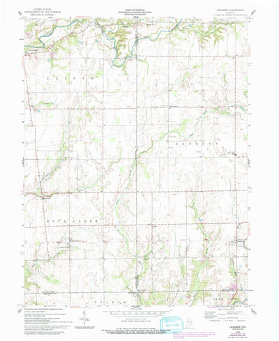 United States Geological Survey Grammer, IN (1958, 24000-Scale) digital map