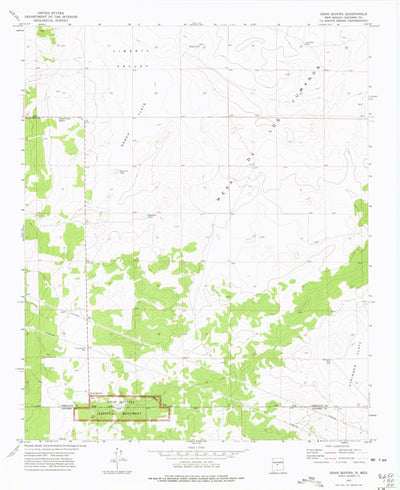 United States Geological Survey Gran Quivira, NM (1972, 24000-Scale) digital map