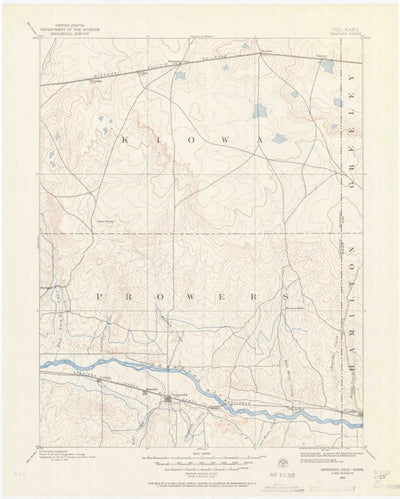 United States Geological Survey Granada, CO-KS (1890, 125000-Scale) digital map