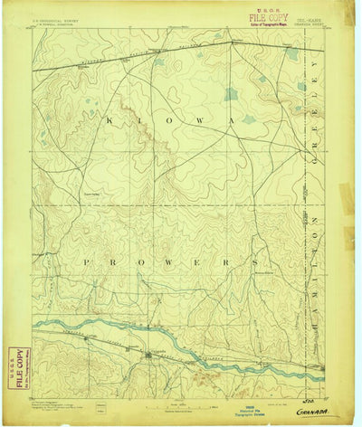United States Geological Survey Granada, CO-KS (1894, 125000-Scale) digital map