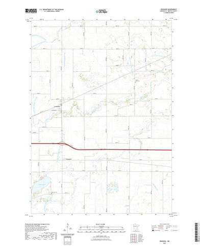 United States Geological Survey Granada, MN (2022, 24000-Scale) digital map