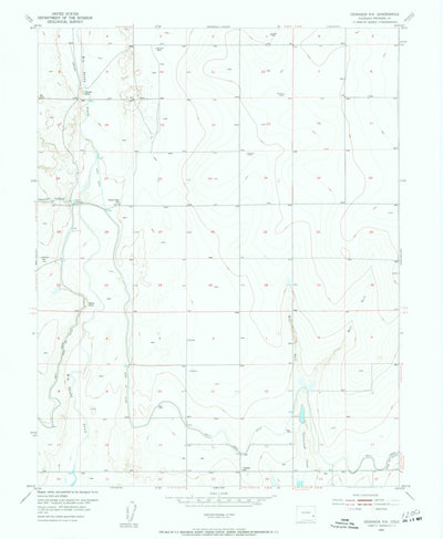 United States Geological Survey Granada NW, CO (1955, 24000-Scale) digital map