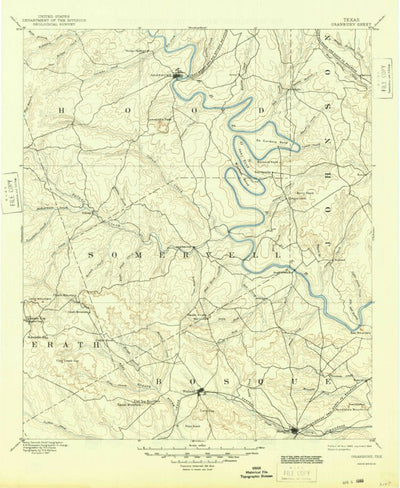United States Geological Survey Granbury, TX (1889, 125000-Scale) digital map