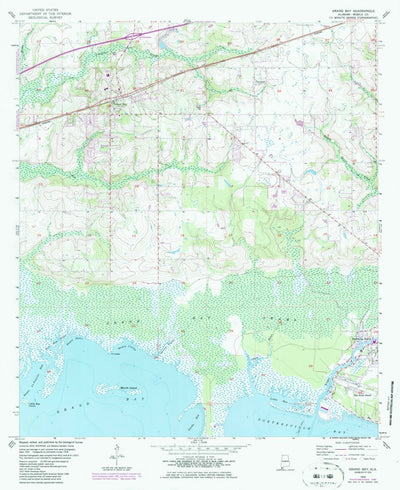 United States Geological Survey Grand Bay, AL (1958, 24000-Scale) digital map