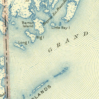 United States Geological Survey Grand Bay, AL-MS (1943, 62500-Scale) digital map