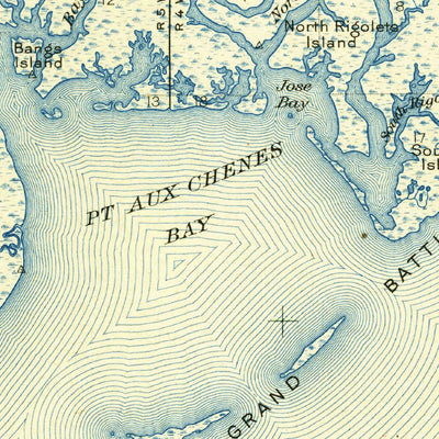 United States Geological Survey Grand Bay, AL-MS (1943, 62500-Scale) digital map