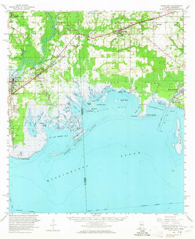 United States Geological Survey Grand Bay, AL-MS (1958, 62500-Scale) digital map