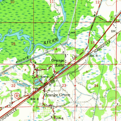 United States Geological Survey Grand Bay, AL-MS (1958, 62500-Scale) digital map