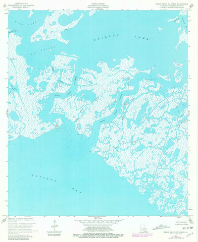 United States Geological Survey Grand Bayou Du Large, LA (1953, 24000-Scale) digital map