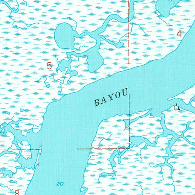 United States Geological Survey Grand Bayou Du Large, LA (1953, 24000-Scale) digital map