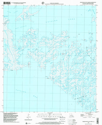 United States Geological Survey Grand Bayou Du Large, LA (1994, 24000-Scale) digital map