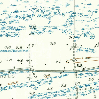 United States Geological Survey Grand Bayou, LA (1934, 24000-Scale) digital map