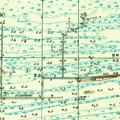 Grand Bayou, LA (1935, 31680-Scale) Map by United States Geological ...