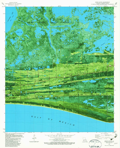 United States Geological Survey Grand Bayou, LA (1982, 24000-Scale) digital map