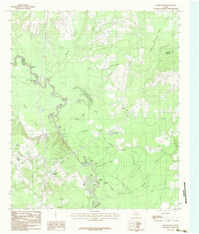 United States Geological Survey Grand Bluff, TX (1983, 24000-Scale) digital map