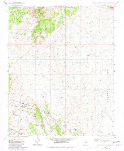 United States Geological Survey Grand Canyon Caverns, AZ (1981, 24000-Scale) digital map