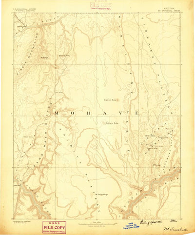 United States Geological Survey Grand Canyon W, AZ-UT (1886, 250000-Scale) digital map