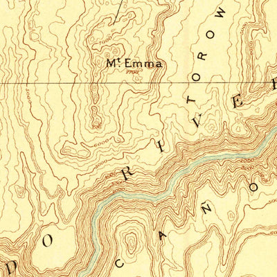United States Geological Survey Grand Canyon W, AZ-UT (1886, 250000-Scale) digital map
