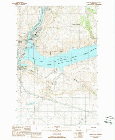 United States Geological Survey Grand Coulee Dam, WA (1989, 24000-Scale) digital map