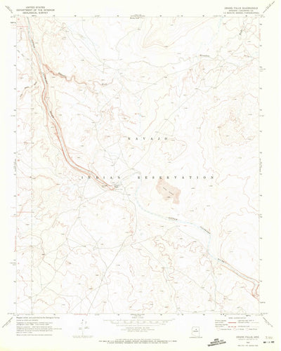 United States Geological Survey Grand Falls, AZ (1969, 24000-Scale) digital map