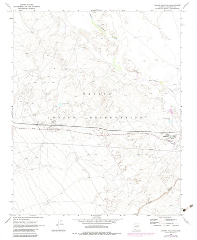 United States Geological Survey Grand Falls SE, AZ (1969, 24000-Scale) digital map