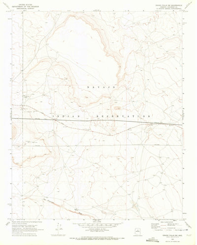 United States Geological Survey Grand Falls SW, AZ (1969, 24000-Scale) digital map