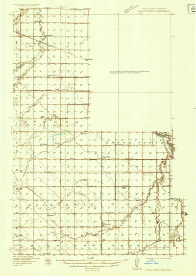 United States Geological Survey Grand Forks, ND-MN (1934, 48000-Scale) digital map