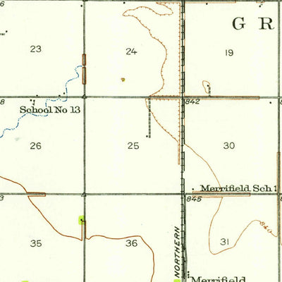 United States Geological Survey Grand Forks, ND-MN (1934, 62500-Scale) digital map